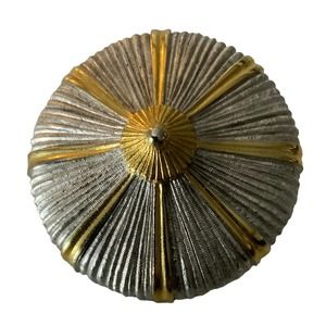 Vintage Round Mixed Metal brooch/ Pin